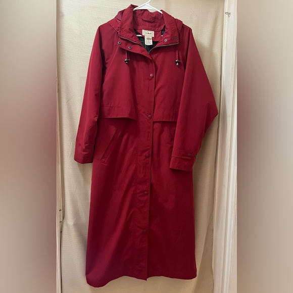 L.L. Bean Women's Vintage Red Size M Winter Jacket Wool Blend Removable Lining - Picture 1 of 10